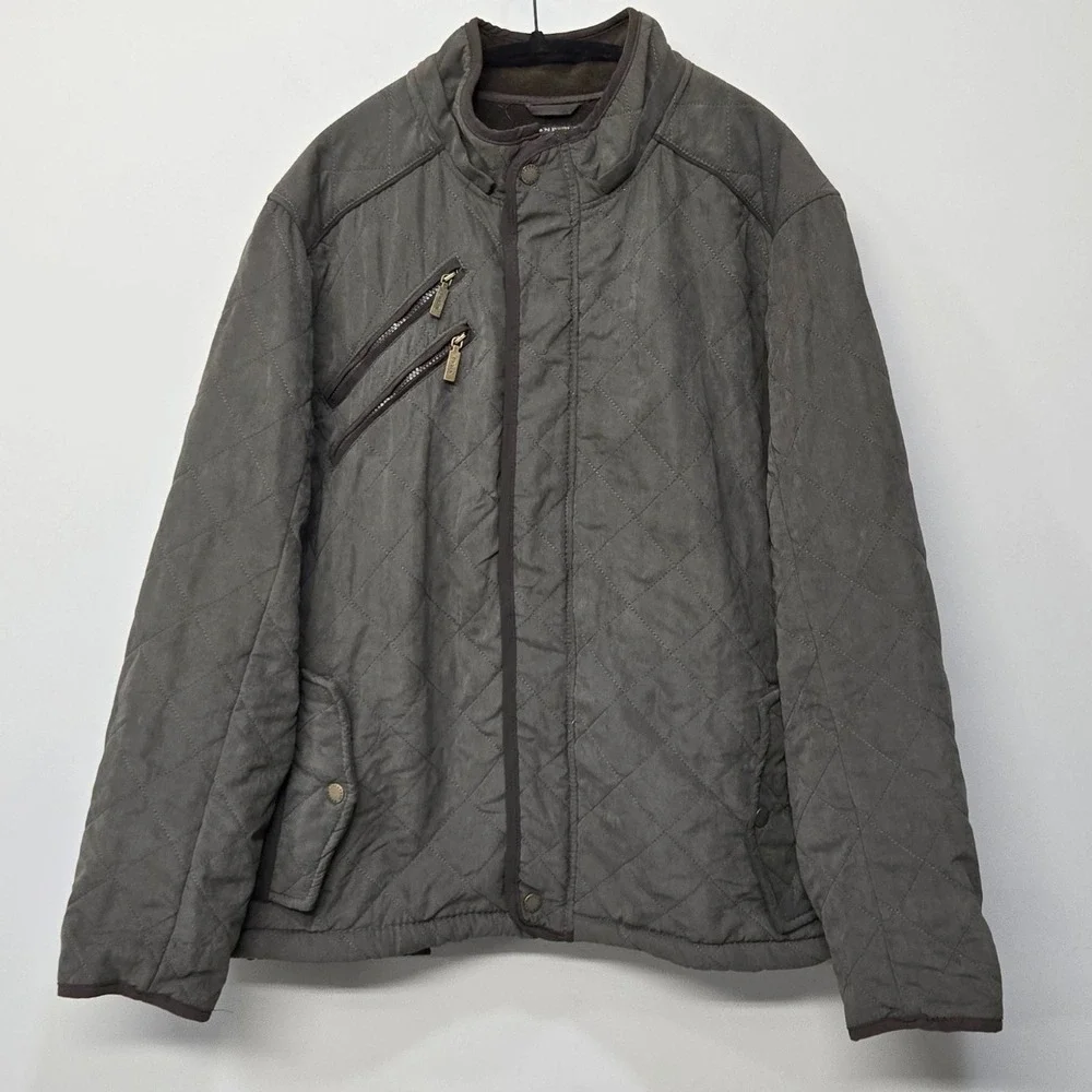 Mens XL Quilted Barn Chore Field Jacket Coat‎ Brown Equestrian Hunting Heritage